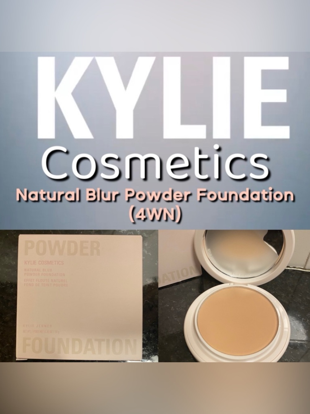 ✨Kylie Cosmetics - Natural Blur Powder Foundation (4WN) Full Size - New✨